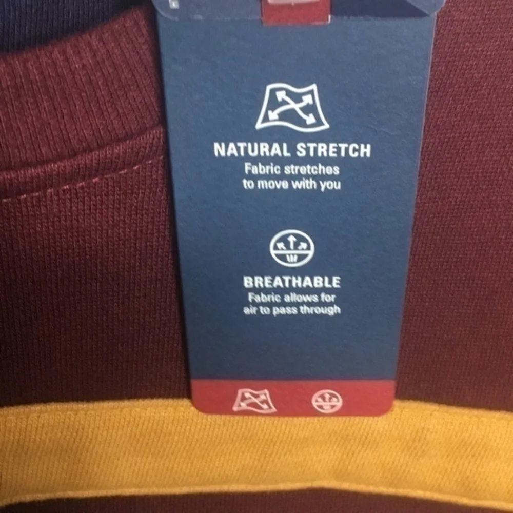 IZOD fleece colorblock crewneck pullover shirt